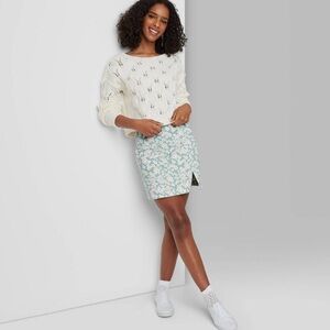 Wild Fable | Floral Mini Pencil Skirt | 0